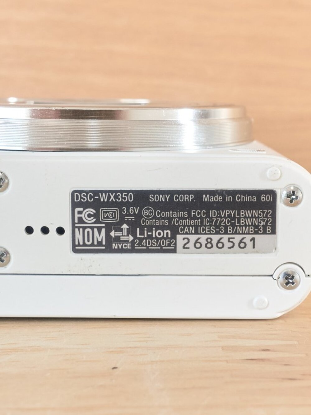 Sony Cyber-shot DSC-WX350 18.2MP 20x Zoom Full HD White Camera Tested - Picture 8 of 9